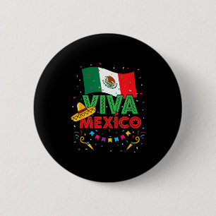 Viva Mexiko Kinder mexikanische Flagge Cinco de Ma Button