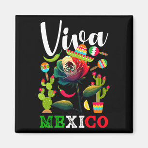 Viva Mexiko mexikanischer Stolz Flagge Mexiko Wurz Magnet