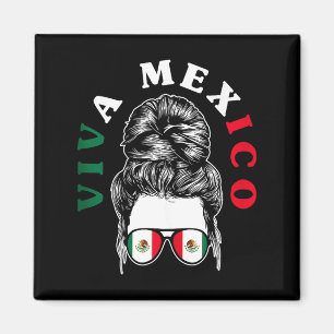 Viva Mexiko mexikanischer Stolz Flagge Mexiko Wurz Magnet