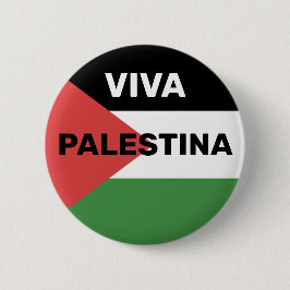 VIVA PALESTINA FREE PALESTINE FLAG RED BLACK GREEN BUTTON