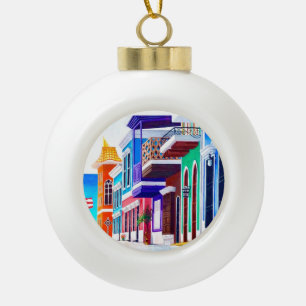 ¡Viva Puerto Rico! Keramik Kugel-Ornament
