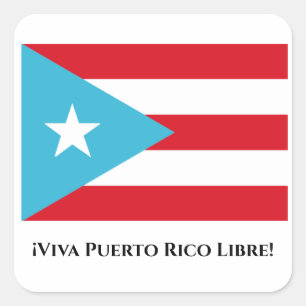 ¡Viva Puerto Rico Libre! Aufkleber für Flaggen
