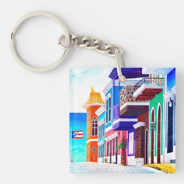 ¡Viva Puerto Rico! Schlüsselanhänger (Vorderseite)