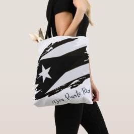 Viva Puerto Rico Schwarz-Weiß-Flagge