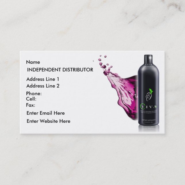 Viva Spritzen - Visitenkarte (Vorderseite)