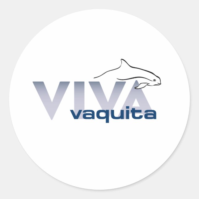Viva Vaquita Round Sticker (Vorderseite)