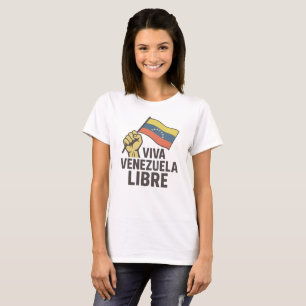 Viva Venezuela Libre Fäuste-Flagge Protest Vintage T-Shirt