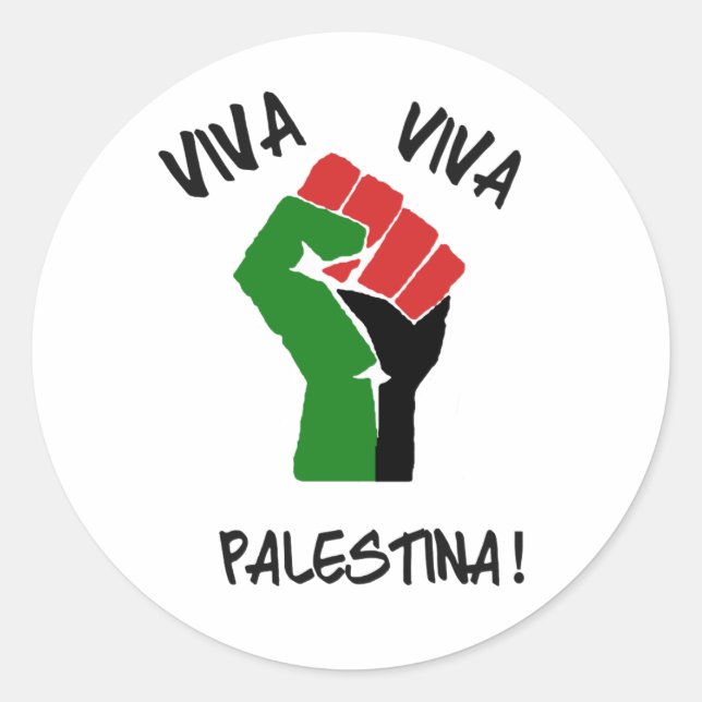 Viva Viva Palestina Stickers (Vorderseite)