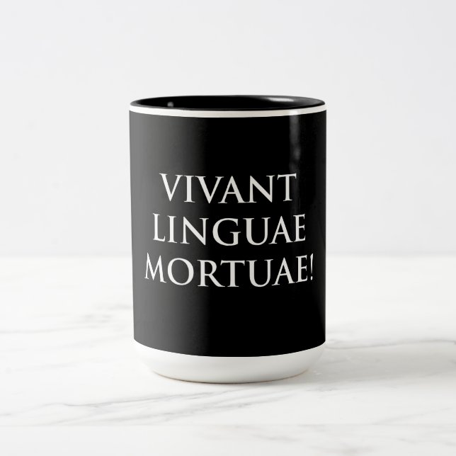 Vivant Linguae Mortuae Zweifarbige Tasse (Mittel)