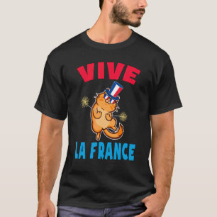 Vive La France Bastille Day Cat Nationale 14 J T-Shirt