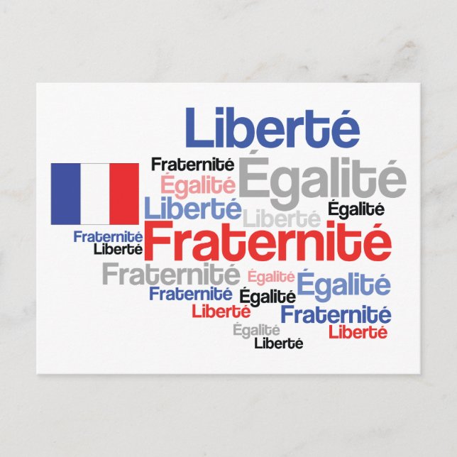 Vive La France französische Flagge Frankophile's P Postkarte (Vorderseite)