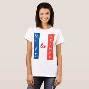 Vive La France französische Flagge individuell anp T-Shirt