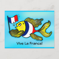 VIVE LA FRANCE Französische Flagge Witziger Cartoo