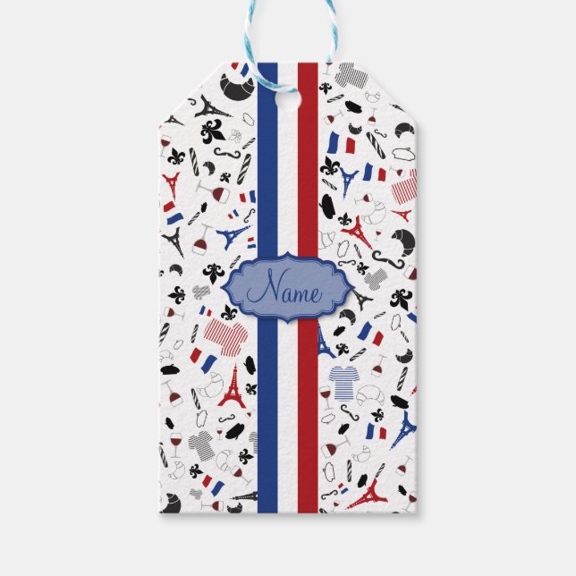 Vive la France Geschenkanhänger (Vorderseite)