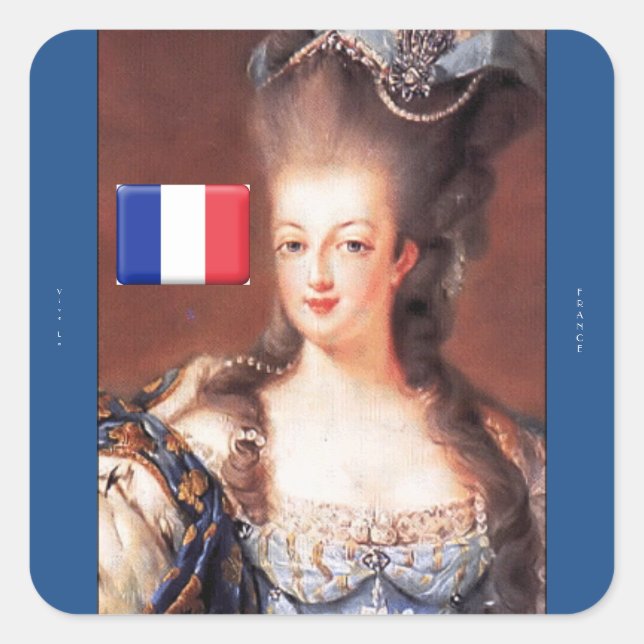 Vive La France Marie Antoinette Stickers (Vorderseite)