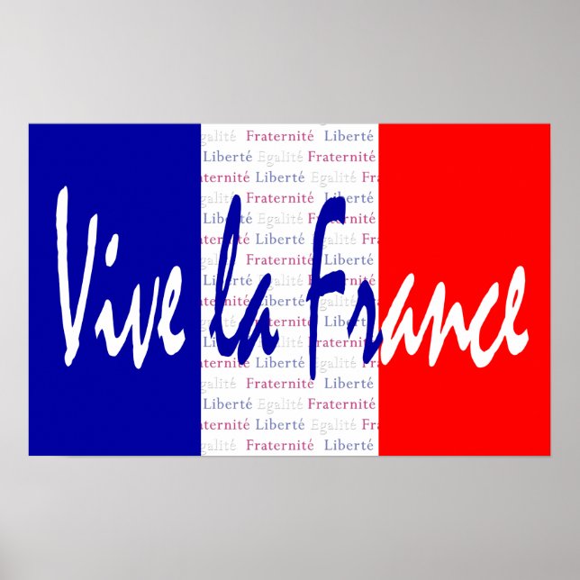 Vive La France Poster, Französisch Essen, Wein, Sp Poster (Vorne)