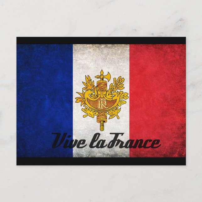 Vive la France Postkarte (Vorderseite)