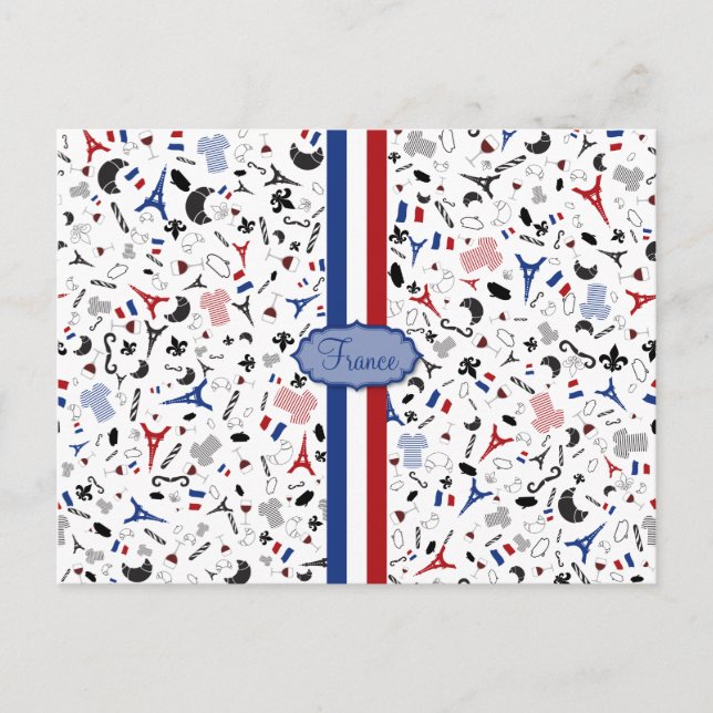 Vive la France Postkarte (Vorderseite)