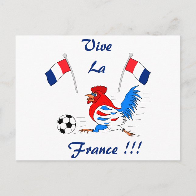 Vive La France Postkarte (Vorderseite)