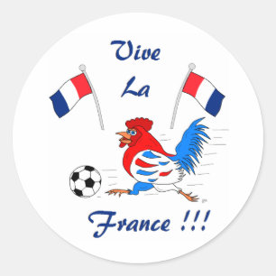Vive La France Runder Aufkleber