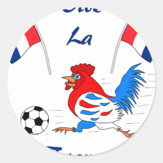 Vive La France Runder Aufkleber