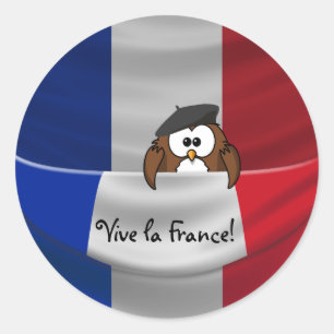 Vive la France! Runder Aufkleber