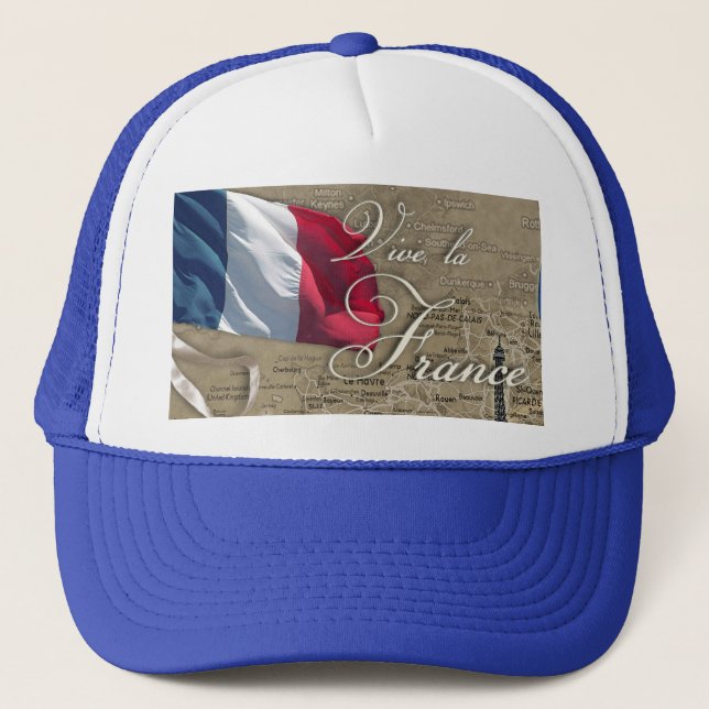 Vive la France Truckerkappe (Vorderseite)