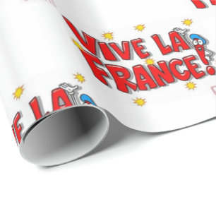 Vive la France Wrapping Paper Geschenkpapier