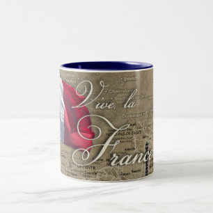 Vive la France Zweifarbige Tasse