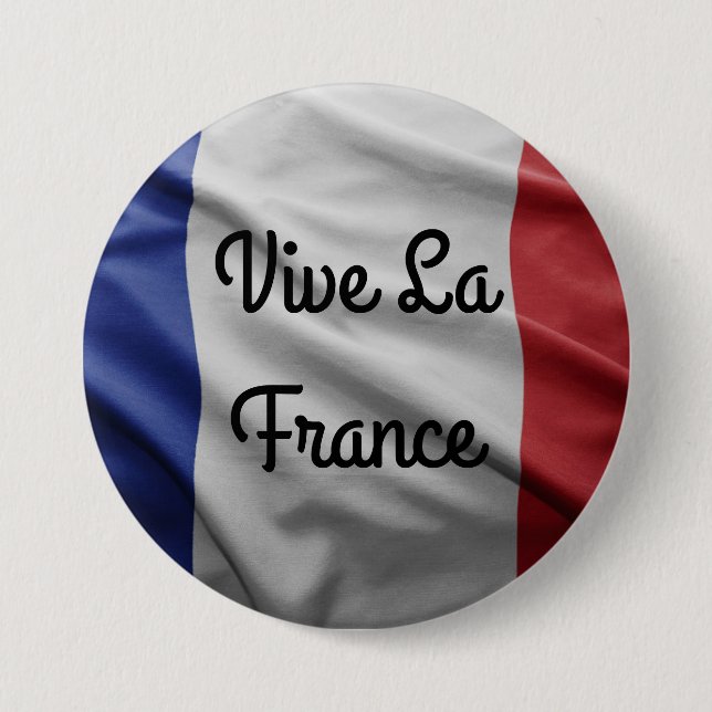 Vive La-Frankreich-Abzeichen Button (Vorderseite)