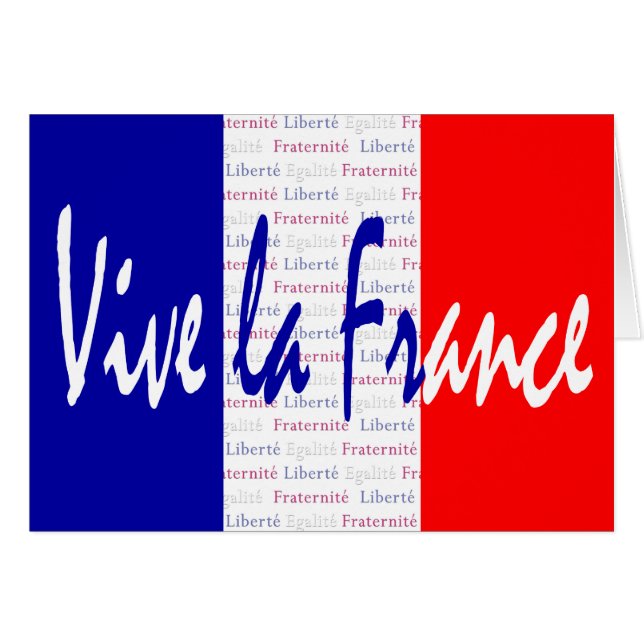 Vive La Frankreich - Liberté, Égalité, Fraternité (Vorderseite (Horizontal))
