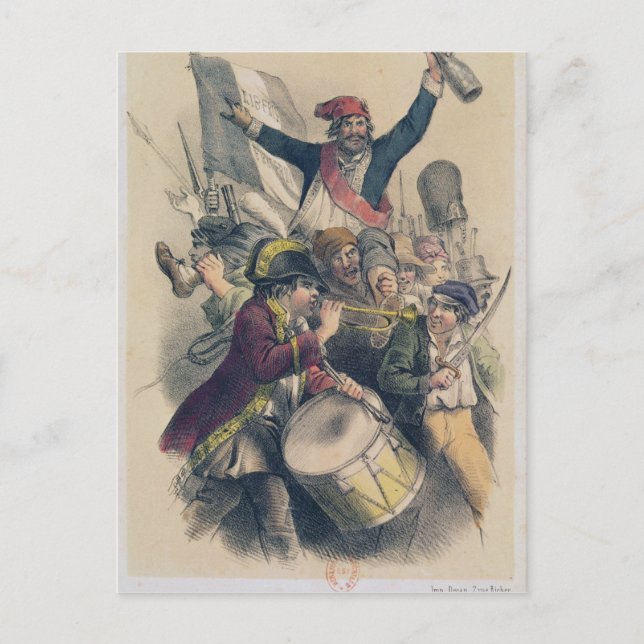 Vive la Republique, 1848 Postkarte (Vorderseite)