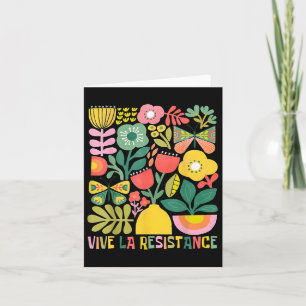 Vive La Resistance Political Retro Boho Floral Karte