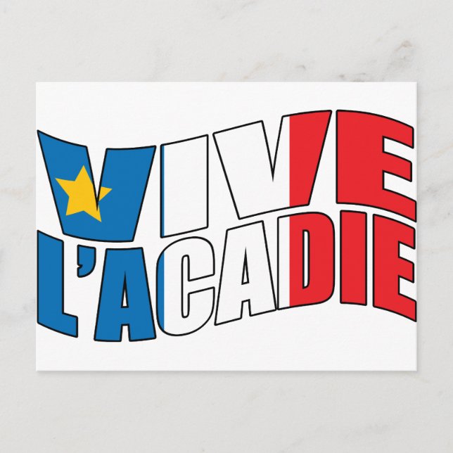 Vive l'acadie postkarte (Vorderseite)