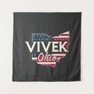 Vivek Ohio 2026 Gouverneur Republikanischer Amerik Wandteppich