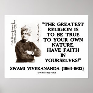 Vivekananda Beste Religion wahr zu sein Poster
