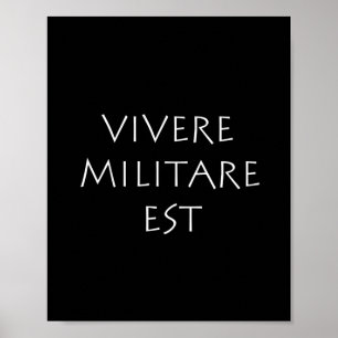 Vivere militare est poster