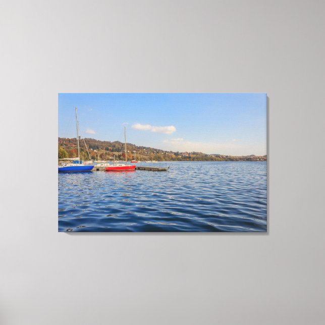 Viverone See auf Leinwand drucksvoll (Vorderseite)