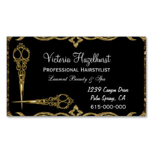 Vivi Chic Friseur viktorianische Schere Magnetisch Magnetische Visitenkarte