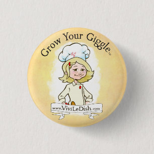 Vivi wachsen LeDish™ Ihr Gekicher-Button-Gelb Button
