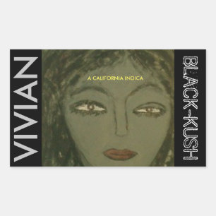 VIVIAN BLACK KUSH RECHTECKIGER AUFKLEBER