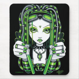 "Vivian" Cybergoth Dark Industrial Fairy Mousepad