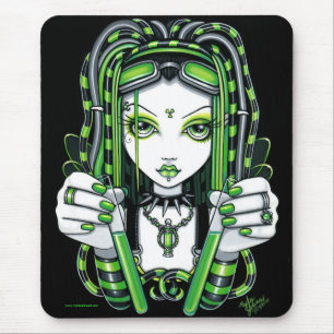 "Vivian" Cybergoth Dark Industrial Fairy Mousepad