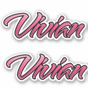Vivian faded pink Aufkleber Sticker Stickerset