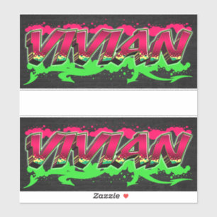 Vivian Vorname Name Graffiti Aufkleber Sticker