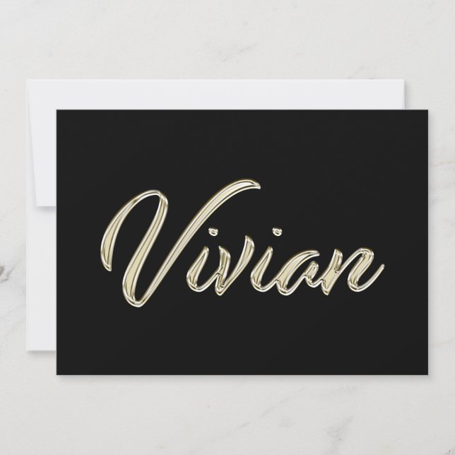 Vivian white gold Handwriting Karte (Vorderseite)