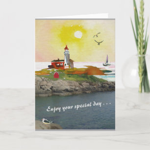 Vivian's Shop - The Lighthouse Birthday Card Karte