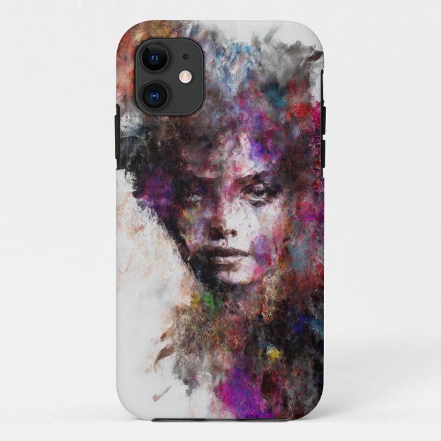 Vivid Abstrakt Portrait iPhone 11 Fall Case-Mate iPhone Hülle (Rückseite)