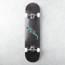 Vivid Blue und Green Fraktal Lizard Aufkleber