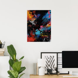 Vivid Chaos - Abstrakter Ausdruckskünstlerin Prin Poster